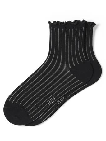 HUE - Sheer Rib Anklet BLACK