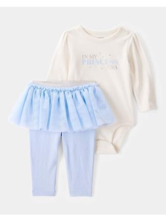 CARTERS - Baby Princess Era Bodysuit & Tutu Pant Set BLUE