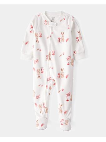 CARTERS - Baby 1-Piece Bunny Fleece Footie Pajamas IVORY