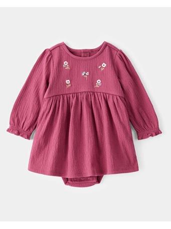 CARTERS - Baby Embroidered Floral Bodysuit Dress PINK