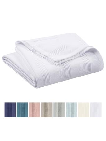 WESTPOINT HOME - Vellux Cotton Blanket WHITE