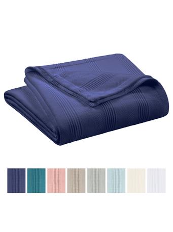 WESTPOINT HOME - Vellux Cotton Blanket NAVY