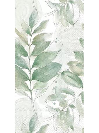 BOSTON INTERNATIONAL - Soft Petal Leaves Guest Napkins GREEN