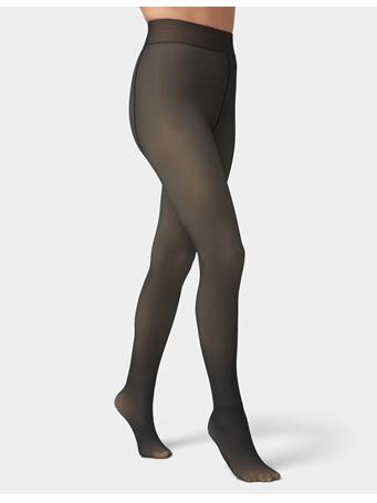 HUE - Fleece Lined Tights Sheer BLACK