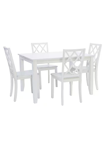 LINON - Henrik 5 Piece Dining Set WHITE