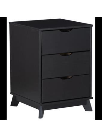 LINON HOME PRODUCTS - Modern 3-Drawer Nightstand BLACK