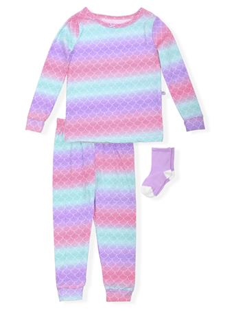 SLEEP ON IT - Ombre Print Fitted Pajamas With Socks (12M-24M) NOVELTY