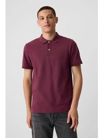 GAP - Stretch Pique Polo Shirt TUSCAN RED