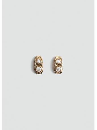 MANGO - Combined Textured Earrings GOLD