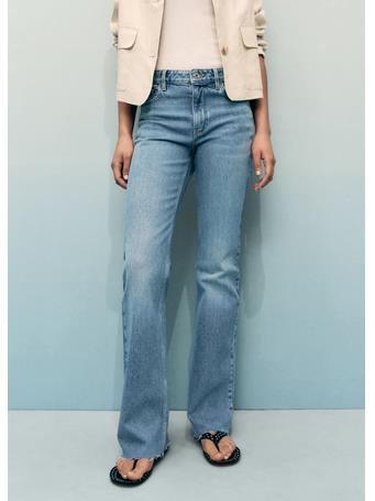 MANGO - Fiona Flared Mid-rise Jeans MEDIUM BLUE