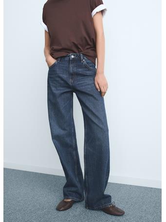 MANGO - Miami Medium-rise Straight-fit Jeans NAVY