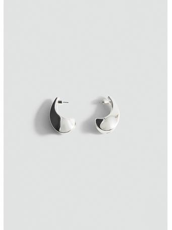 MANGO - Volume Hoop Earrings LT PASTEL GREY