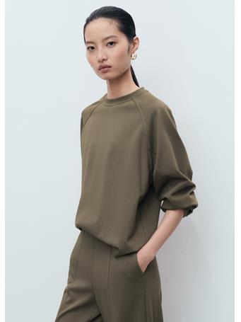 MANGO - Crewneck Sweatshirt DARK GREY