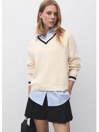 MANGO - Combined Shirt Sweater LIGHT BEIGE
