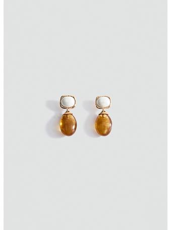 MANGO - Resin Pendant Earrings GOLD