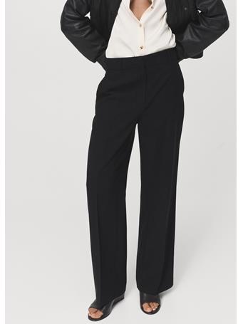 MANGO - Straight Mid-rise Pants BLACK