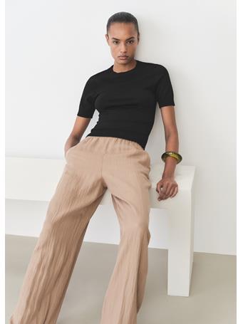 MANGO - Short-sleeved Fine-knit Sweater BLACK