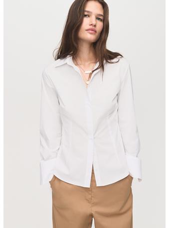MANGO - Slim-fit Poplin Shirt WHITE