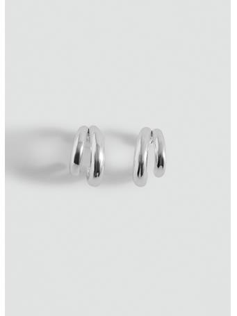MANGO - Double Hoop Earrings LT PASTEL GREY