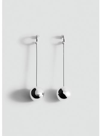 MANGO - Long Sphere Hanging Earrings LT PASTEL GREY