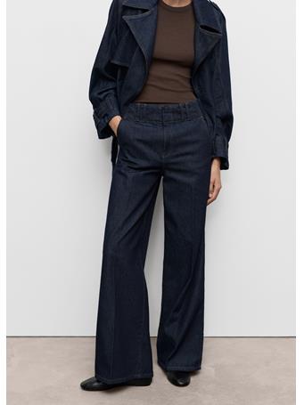 MANGO - Wide-leg Denim Pants With Belt Loops DARK BLUE