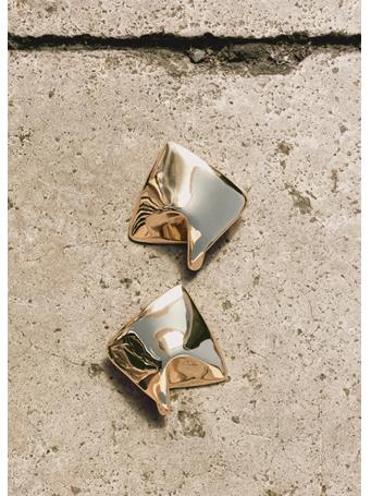 MANGO - Irregular Metallic Earrings GOLD