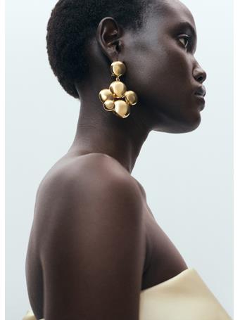 MANGO - Round Hanging Earrings GOLD