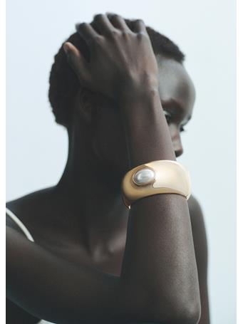MANGO - Maxi Pearl Bracelet GOLD