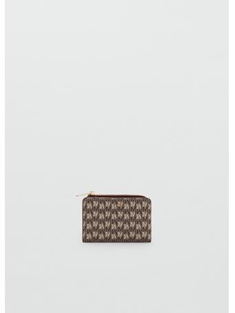 MANGO - Small Wallet With Logo Print MEDIUM BROWN