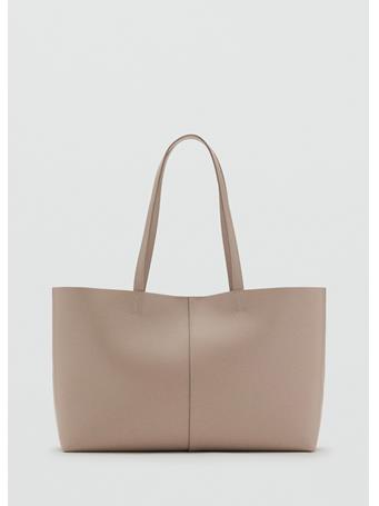 MANGO - Shopper Bag With Double Handle DARK GREY