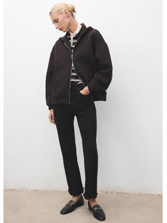 MANGO - Buckle Leather Moccasins BLACK