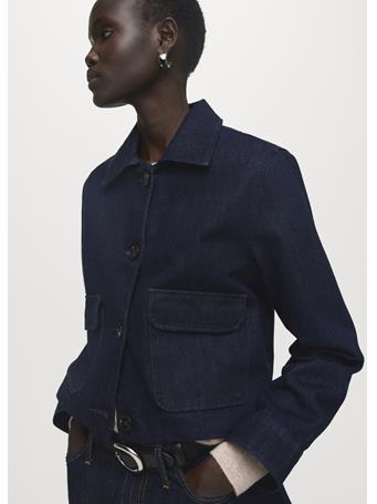 MANGO - Denim Jacket With Pockets DARK BLUE