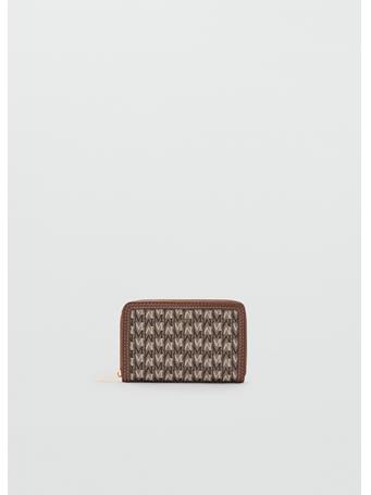 MANGO - Medium Wallet With Logo Print MEDIUM BROWN