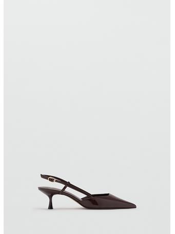 MANGO - Kitten-heel Patent Leather Shoes DARK BROWN