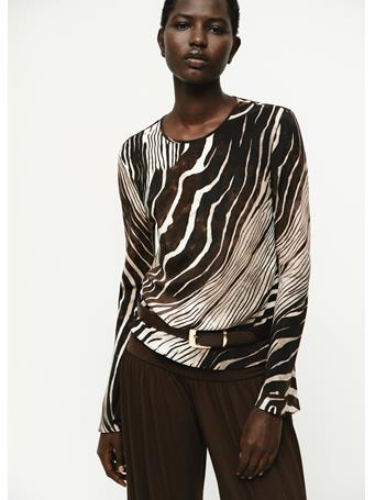 MANGO - Zebra Print Blouse BLACK