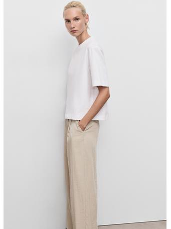 MANGO - Oversized Cotton T-shirt NATURAL WHITE