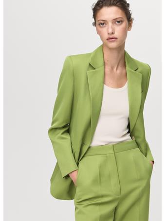 MANGO - Linen-blend Suit Blazer MEDIUM GREEN