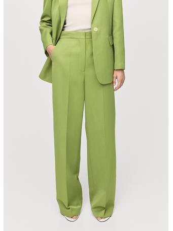 MANGO - Straight-fit Linen-blend Suit Pants MEDIUM GREEN