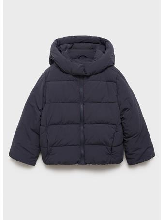 MANGO - Hood Quilted Coat NAVY