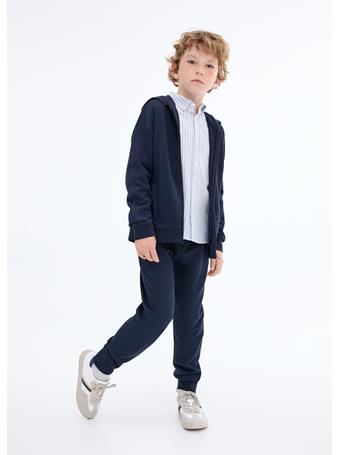 MANGO - Zipped Hoodie NAVY