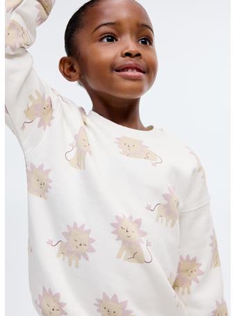MANGO - Lion Print Sweatshirt IVORY