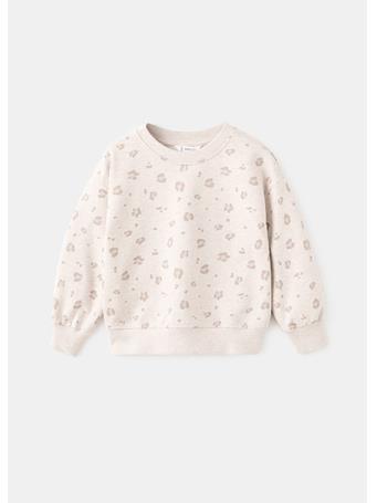 MANGO - Leopard Cotton Sweatshirt LIGHT BROWN