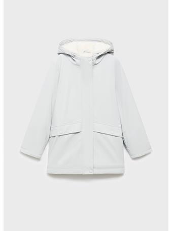 MANGO - Hooded Water-repellent Coat GREY