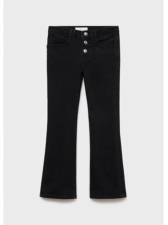 MANGO - Buttons Flare Jeans BLACK