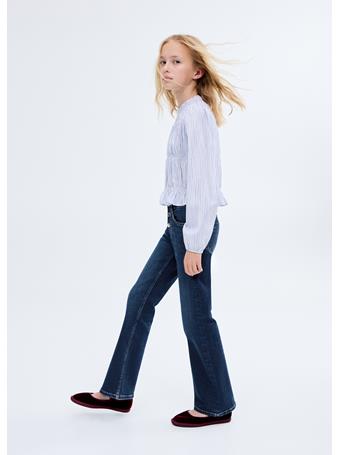 MANGO - Buttons Flare Jeans DARK BLUE