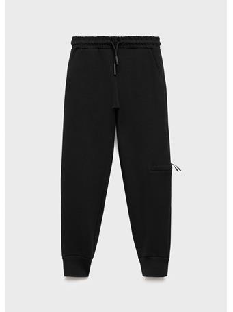 MANGO - Interlocking Joggers BLACK