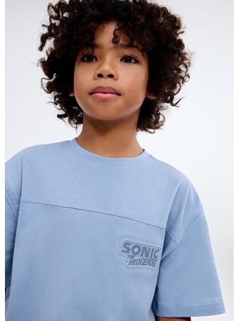 MANGO - Embossed Sonic T-shirt MED BLUE