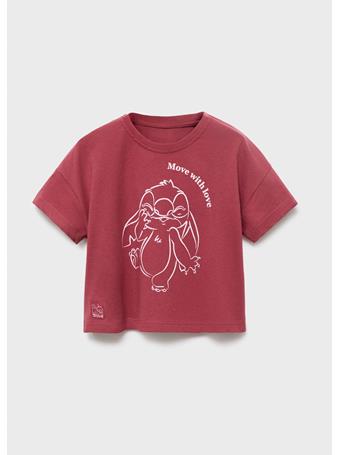 MANGO - Lilo And Stitch T-shirt DARK RED
