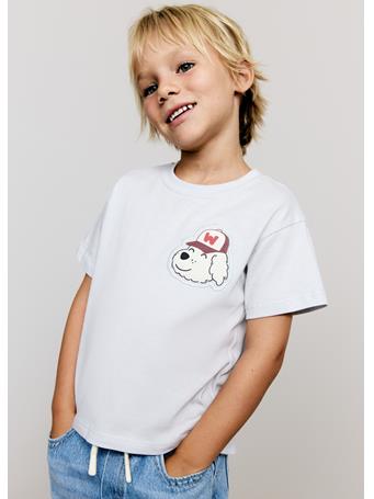 MANGO - Dog Printed T-shirt LIGHT BLUE