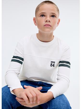 MANGO - Embroidered Printed T-shirt WHITE